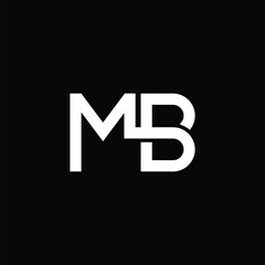 Simple logo letter MB for business initial 
