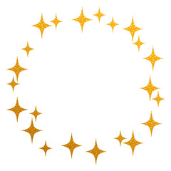 Frame of stars with sparkles