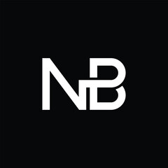 Design monogram logo letter NB for initial 