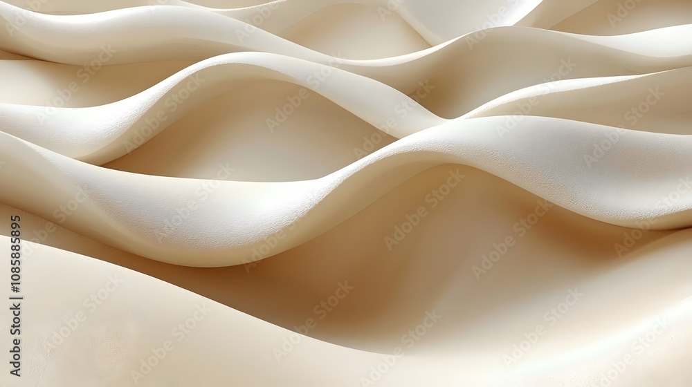 Poster abstract close-up of smooth beige waves, creating a serene and calming composition, perfect for back