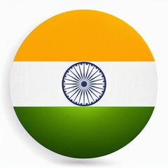 India Round Flag AI Image