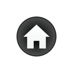 house icon. Color flat icon Button in circle on white background
