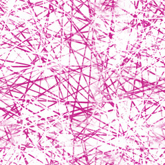 Bright pink intersecting  lines on white background abstract pattern. Dynamic, chaotic  artistic composition, energic and modern illustration for textile, wallpaper, wrpping paper, apparel, stationery