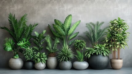 Indoor plant png cut out element set
