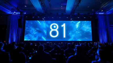  Countdown clock projected on a large screen during a tech product launch (3)