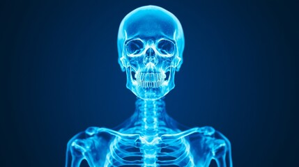 X-ray technology reveals human skeleton structure medical imaging lab educational content scientific environment detailed view anatomy study