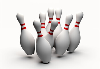 bowling ball and pins