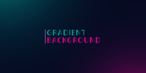 Modern Gradient Background with Teal and Magenta Text. Minimalist Gradient Design for Creative Projects. Dark Neon Gradient Design for Digital Art. Illustration. Vector. 
