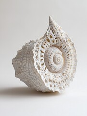 Obraz premium Intricate shell design coastal beach art decor natural environment close-up view