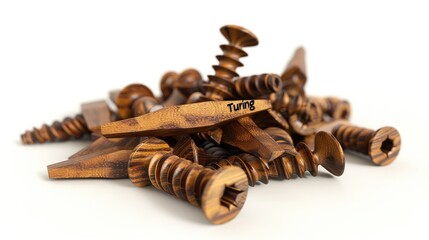 Wooden Screws and Turing Nameplate