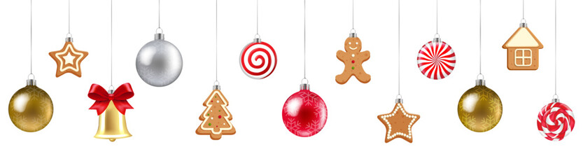 Christmas Toys And White background