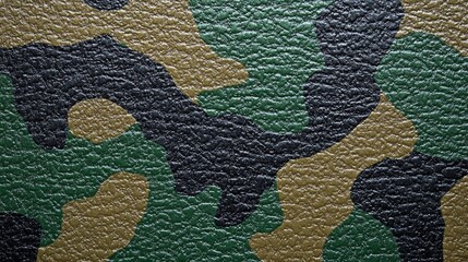 Obraz premium Camouflage features intricate patterns of green and brown, forming a unique texture
