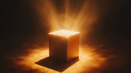 A glowing ballot box illuminated by a spotlight represents voter engagement during an important election event at night