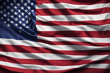 Fototapeta premium American flag on plain background