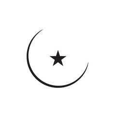 Moon icon vector white background