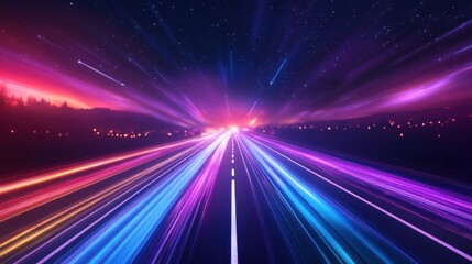 An abstract idea for a creative road with a space motif
