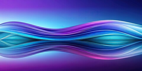 Fototapeta premium Colorful curved wave background with blue and purple tones, reflecting modern design elements