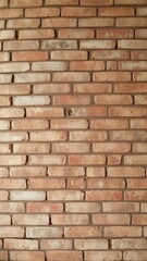 Fototapeta premium Weathered and textured rustic brick wall background perfect for adding a touch of vintage charm to your design projects, exterior, weathered