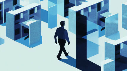 Office, cubicles, silos, departments, work from office, work from home, return to office, flexible working, mobility, bosses