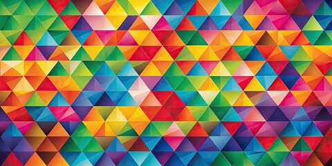 colorful geometric shapes on high angle background