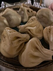 large khinkali with black pepper