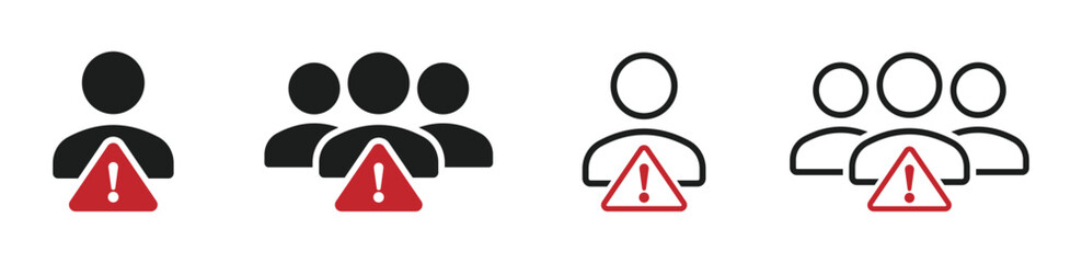 Account error vector icon. Account important notice icon