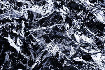 Silicon (Si 14) pure crystalline form. Specimen from . Micro photography extreme close-up....