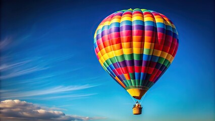 Fototapeta premium colorful hot air balloon floating in sky