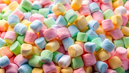 Colorful marshmallows with a textured appearance