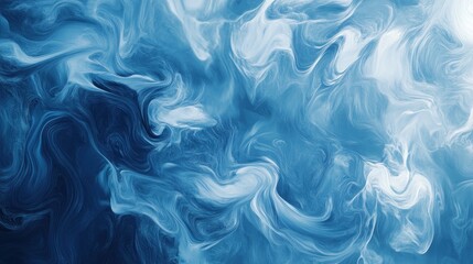 Obraz premium Abstract Swirling Blue and White Abstract