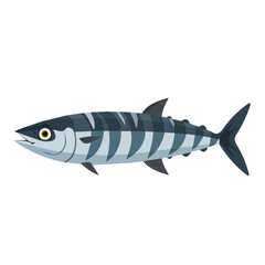 Simple flat 2D illustration of mackerel isolated on a white background, ai, vector mackerel icon logo, ai,  vector, flat design, animation design, animation design, simple flat 2D icon, minimalist