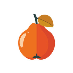 Simple flat 2D illustration of medlar isolated on a white background, ai, vector medlar icon set, simple design
