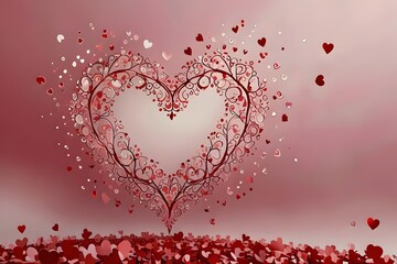 Large selection of invitation hearts, backgrounds, design, postcards