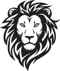 Powerful Lion Vector Silhouette: A bold, high-quality design perfect for logos, branding, and creative projects isolated on transparent background, Silhouette Vector file