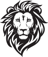 Bold Lion Vector Silhouette for Logos, Illustrations, and Creative Graphic Designs isolated on transparent background, Vector file
