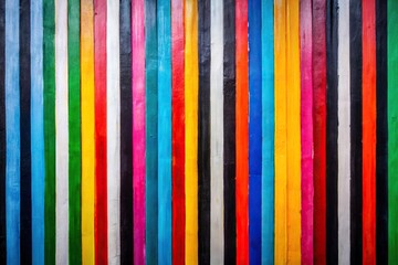 colorful painting, black and white stripes, medium shot