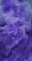 Smoke cloud. Ink water. Purple color vapor splash haze spreading dreamlike fog texture abstract background.