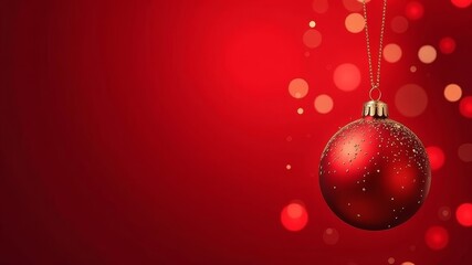 christmas red background with bokeh effect