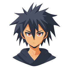 Simple flat 2D illustration of cute boy isolated on a white background, ai, vector man icon logo, ai logo