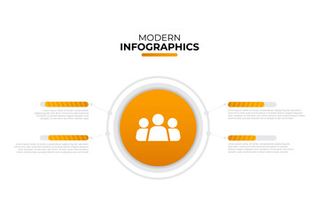 Modern Infographics With Color Gradation and Symbols