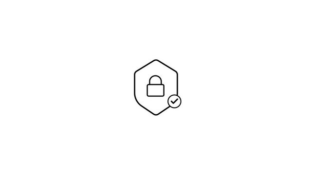 Security Protection Account, on white and green background. Data Security Icon logo