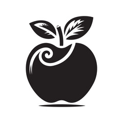 Apple Silhouette Vector Illustrations – Perfect for Design Projects