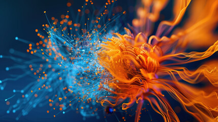 abstract blue and orange background