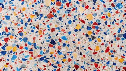 Obraz premium Colorful terrazzo tile pattern on medium shot background