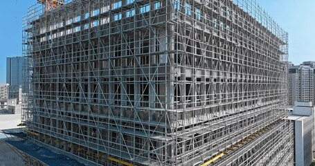 Modern city construction site landscape in China