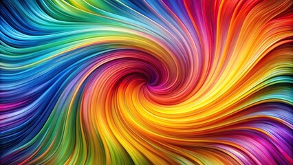 Obraz premium Colorful whirlwind abstract background with curly waves panorama