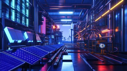 Naklejka premium Futuristic Industrial Facility