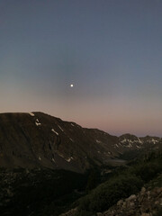sunset in the mountains