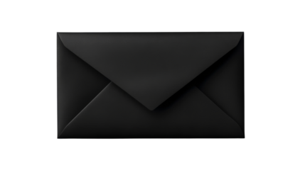Black envelope transparent background