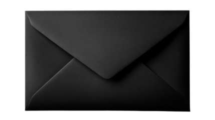 Black envelope transparent background